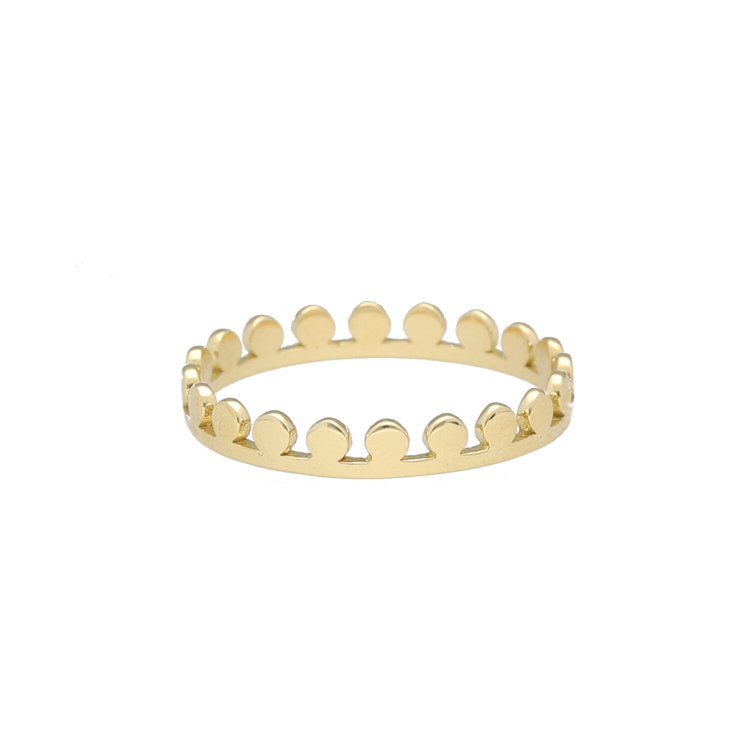 Anillo Crown oro para hombre y mujer en oro de alta calidad.