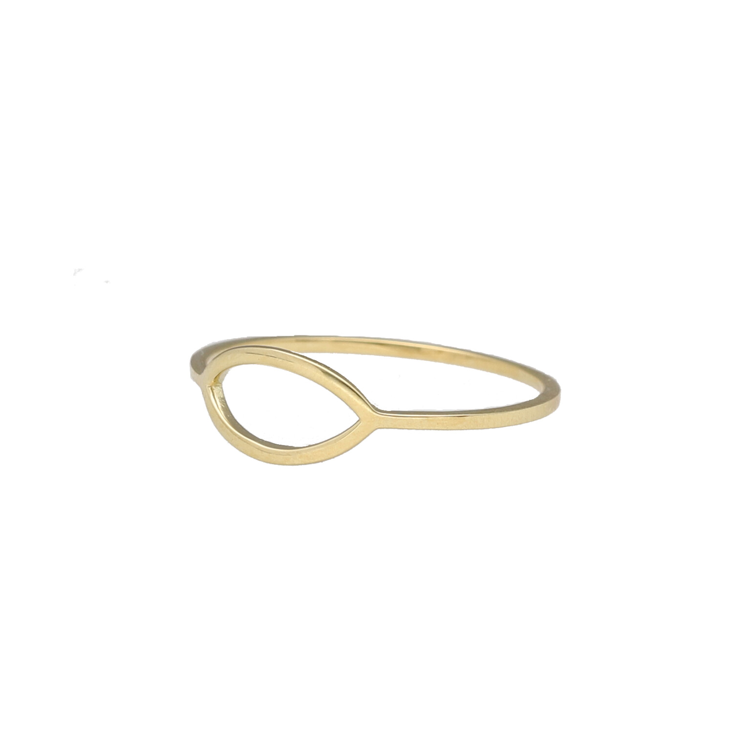 Anillo de oro oval de alta calidad con un diseño moderno y elegante