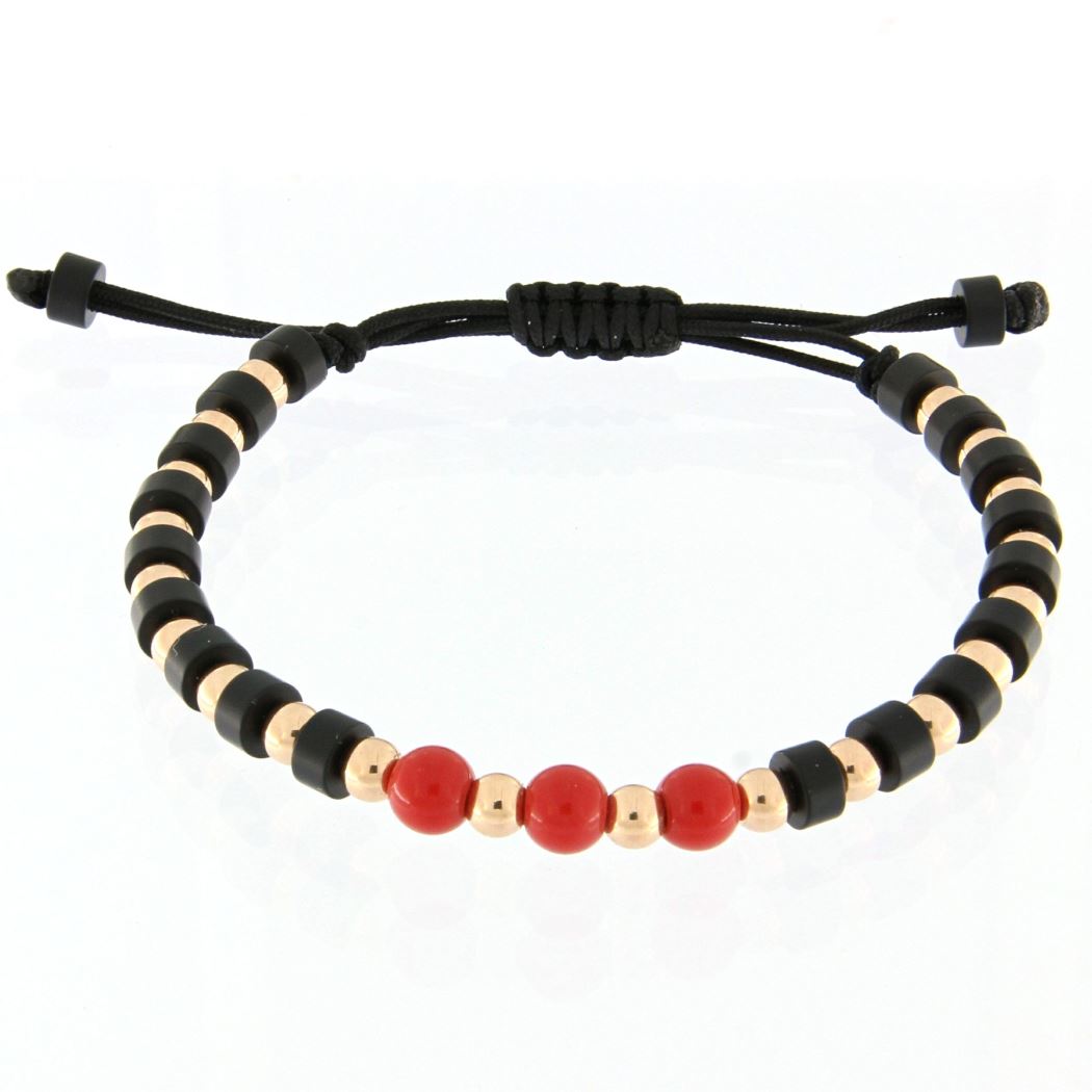 Pulsera onix pasta coral de Jaibor