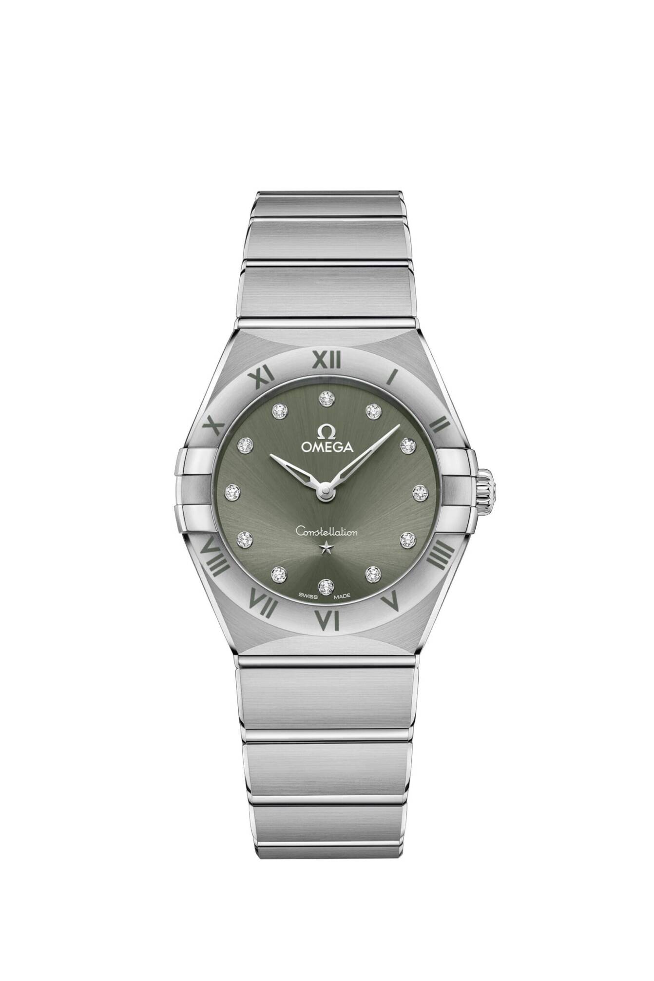 Omega Constellation Quartz 28mm esfera verde con diamantes Catalogo Joyeria Gordillo