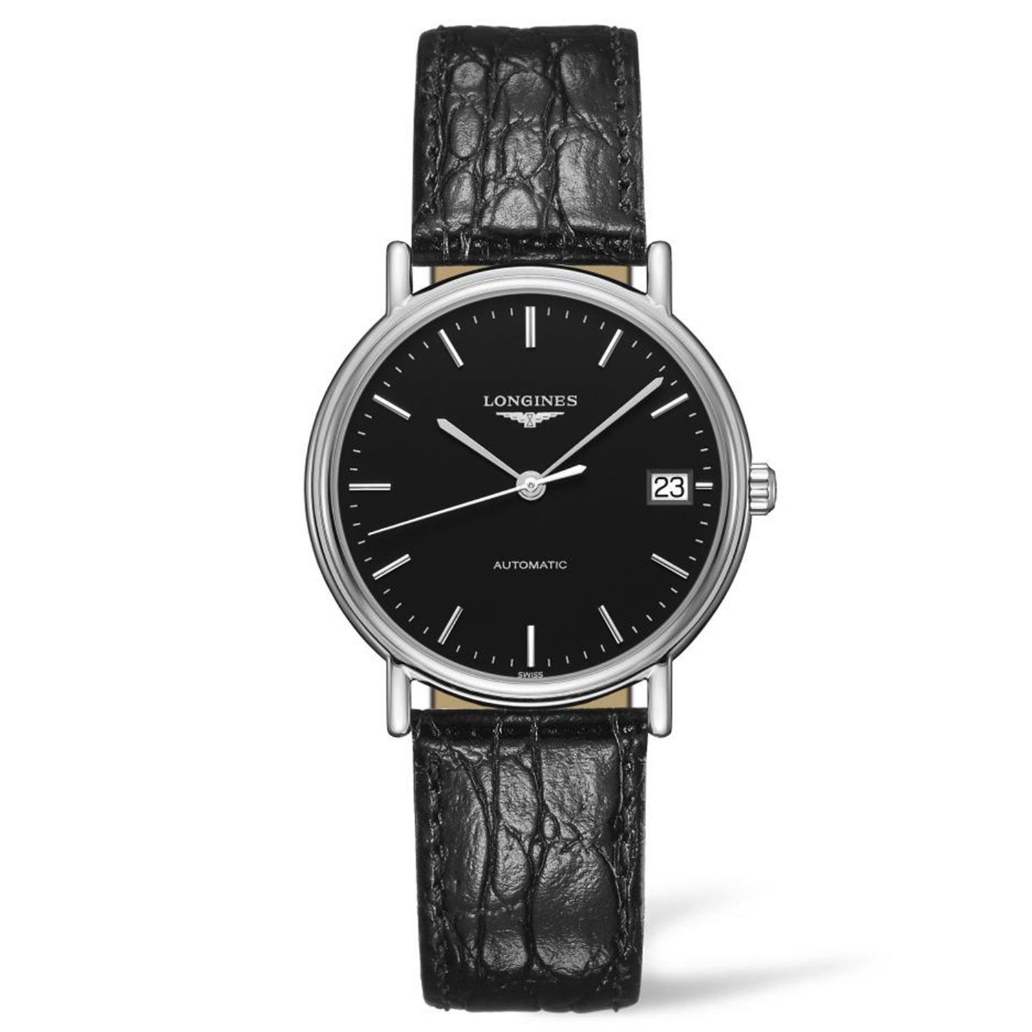 Reloj Longines Les Grandes Classiques en Acero y Piel negra 34