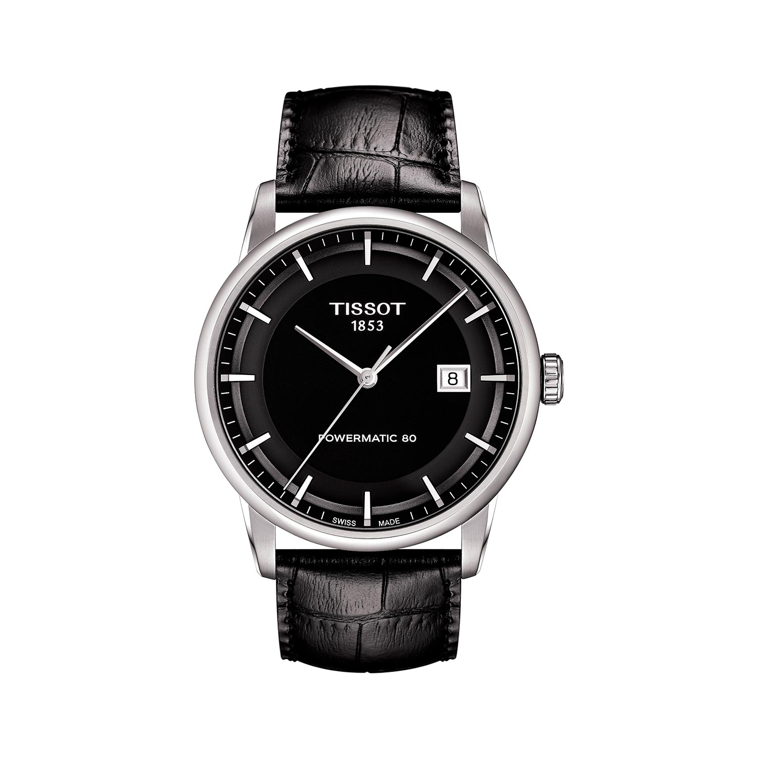 Reloj Tissot Luxury Powermatic 80 en Acero y cuero negro 41mm