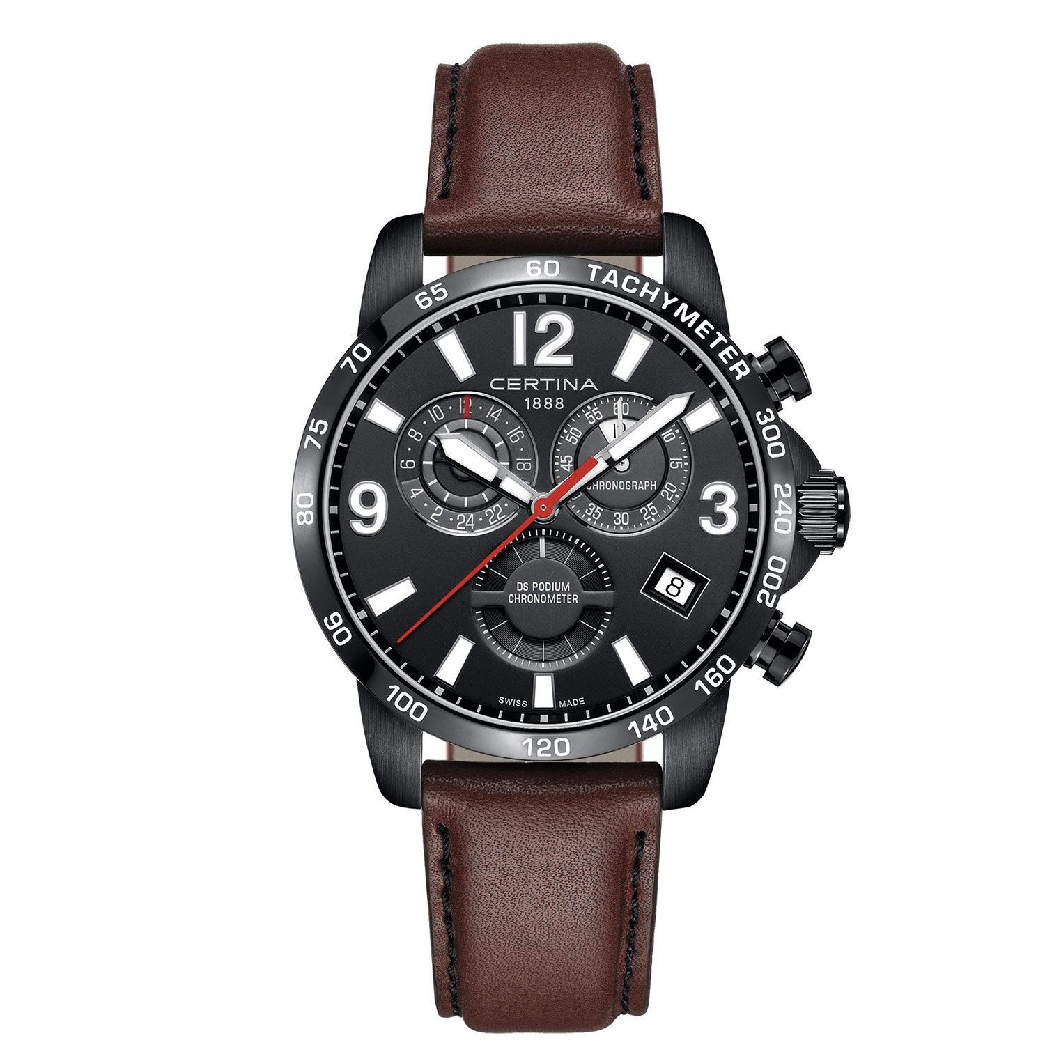 Reloj Certina DS Podium en Acero y piel 42mm