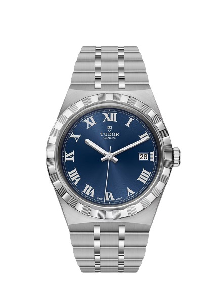 Tudor Royal 34mm A E/Azul Brazalete con caja de acero de 38mm